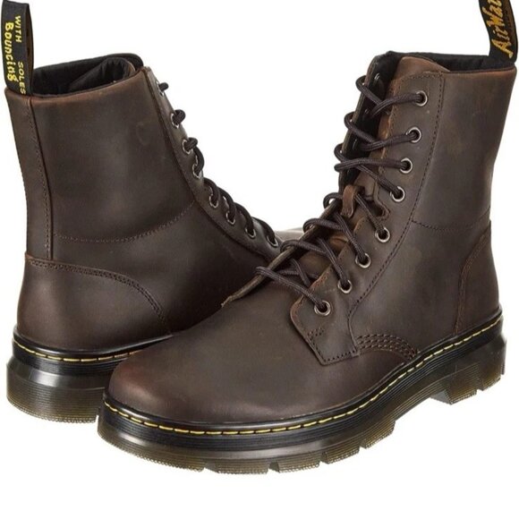Dr. Marten's Combs Crazy Horse Leather Dark Brown Women’s 7 Men’s 6 Unisex - Picture 7 of 8